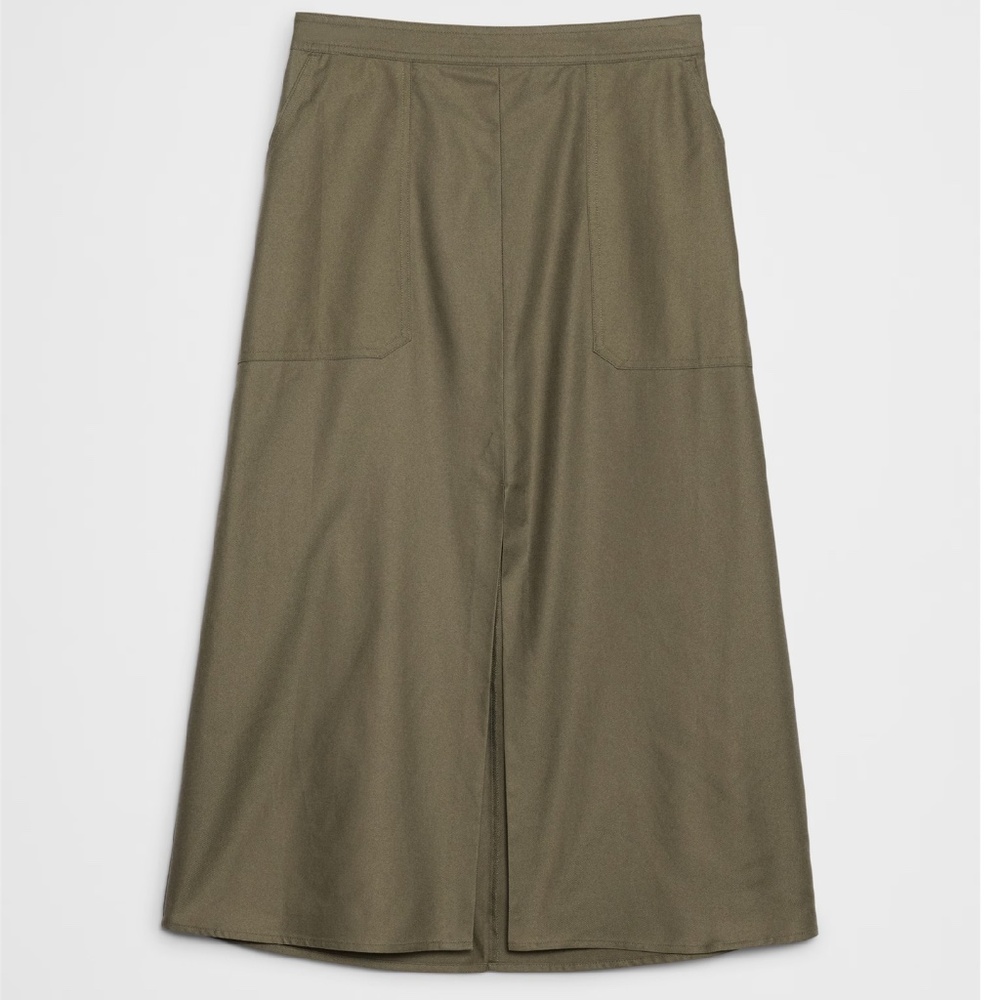 Banana Republic Factory Twill Pencil Midi Skirt